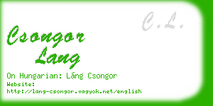 csongor lang business card